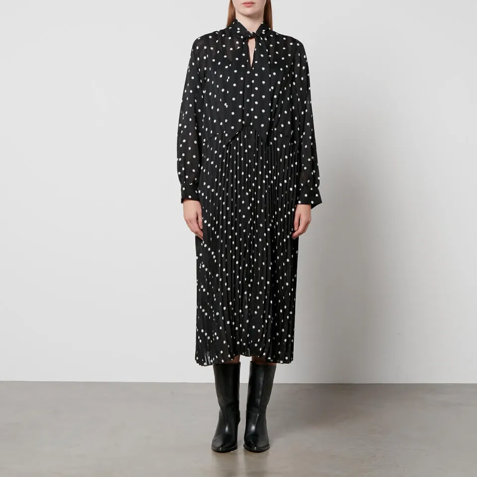 Samsøe Samsøe Dorothea Polka-Dot Print Chiffon Dress - XS | Coggles