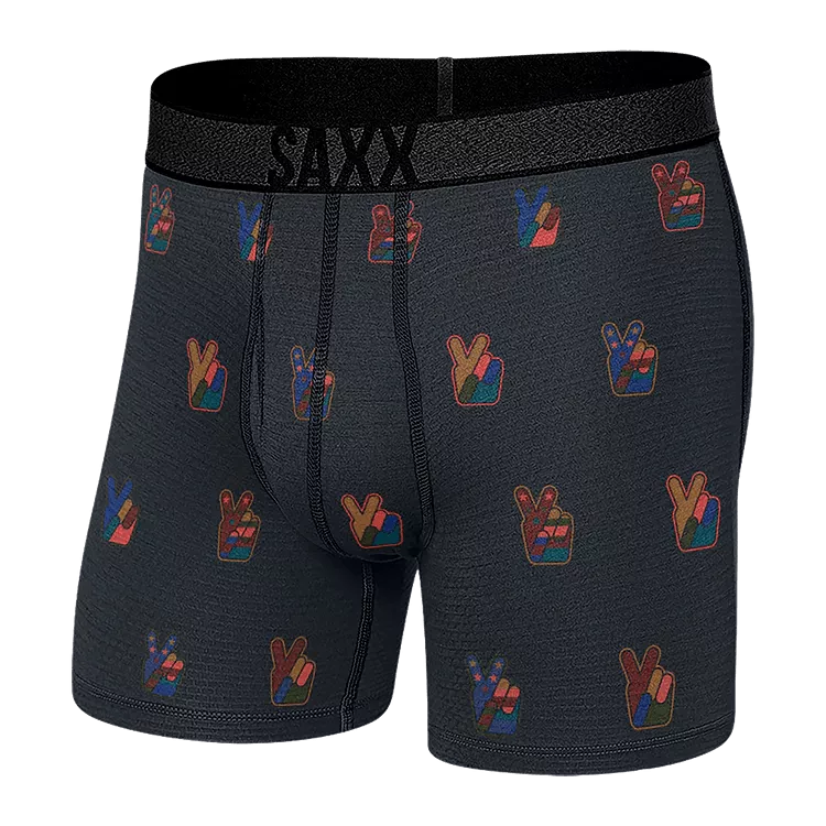 SAXX Men's Roast Master Mid-Weight Boxer Brief Underwear - Eco Peace Navy