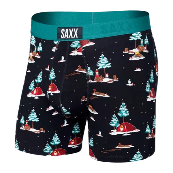 SAXX Men's Ultra Boxer Brief Underwear - Shine a Light Navy