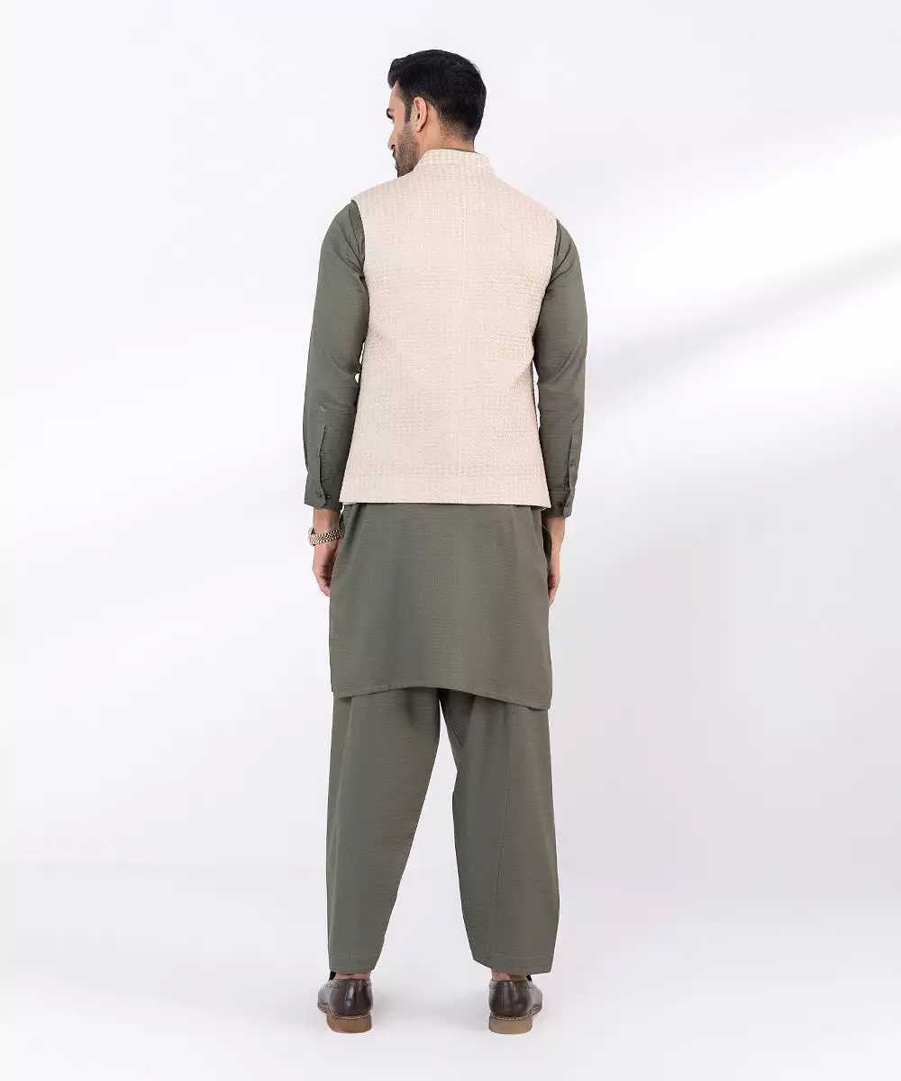 Schiffli Embroidered Cotton Waistcoat