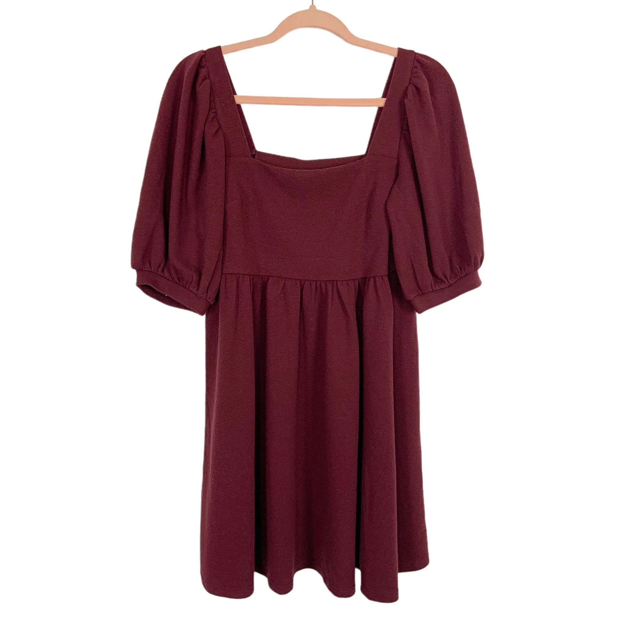 Scoop Wine Square Neck Babydoll Dress- Size XS (sold out online)