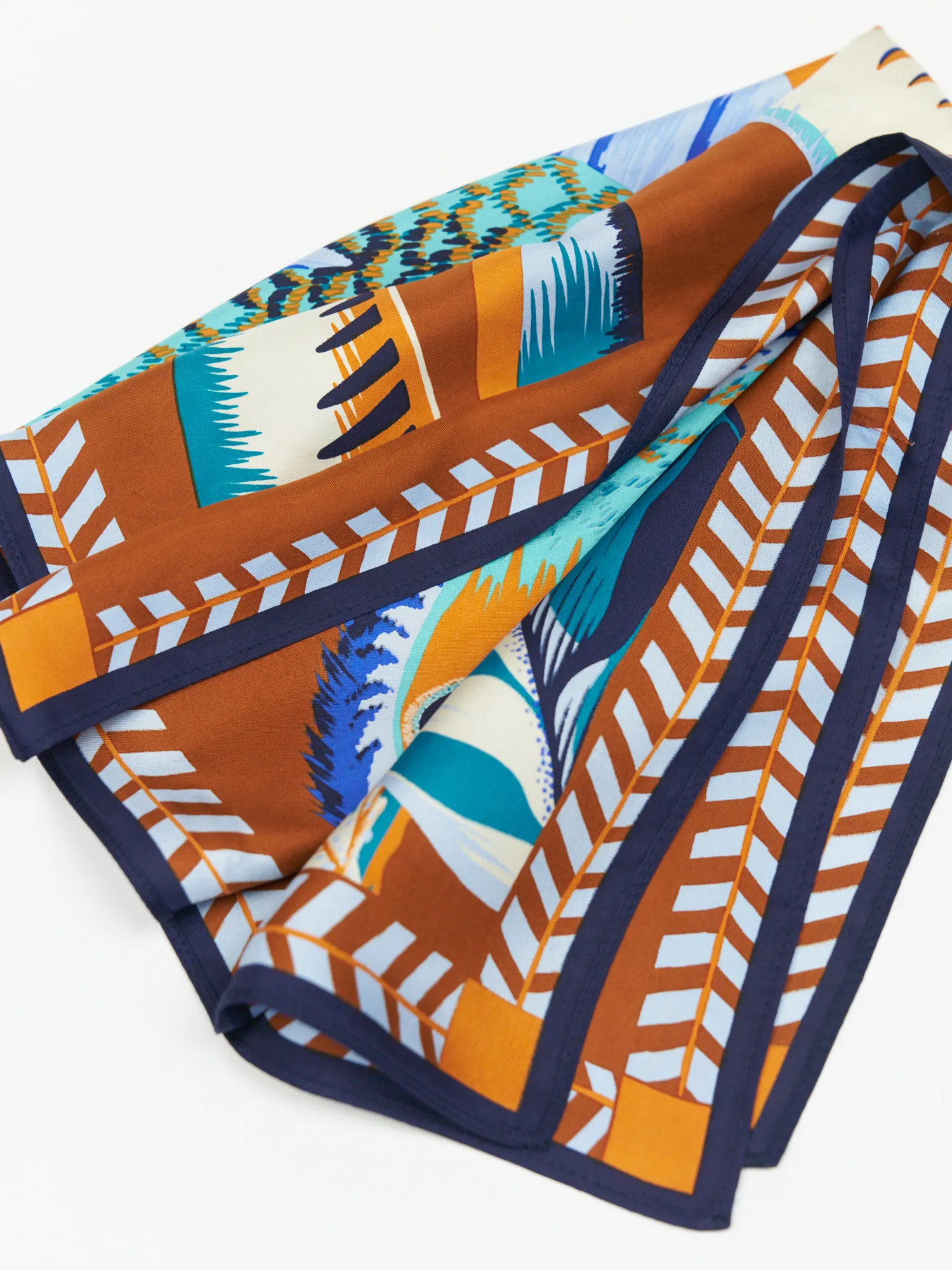 Silk Carre Scarf Toucan Caramel 