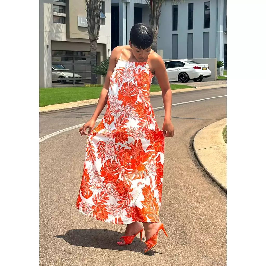 Slip Casual Floral Long Dress