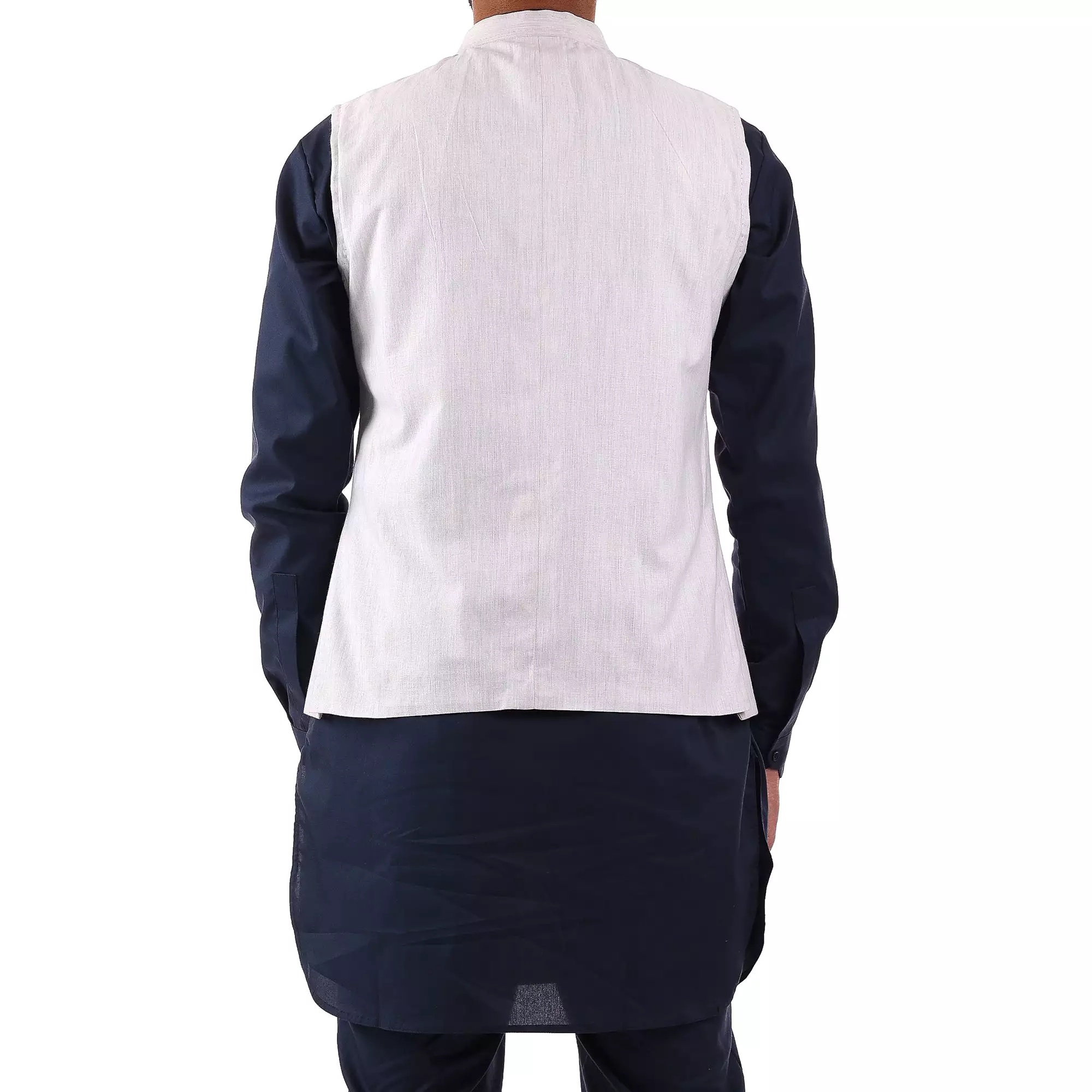 Slub White Waistcoat