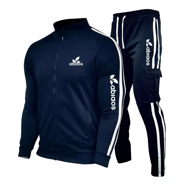 Sports Pants Suit Striped Running Gym Basketball Jogging 2-Piece Set