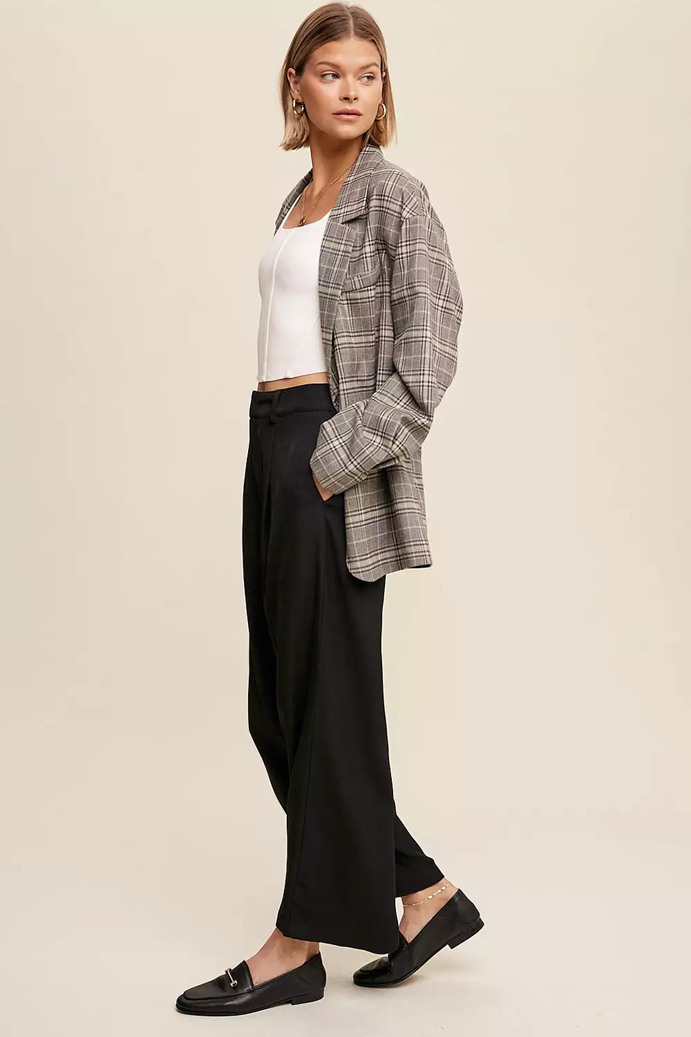 Straight Leg Trouser Pants