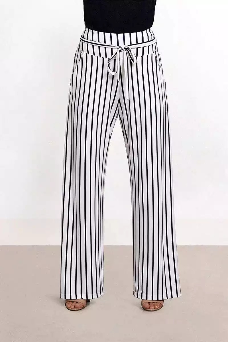 Sympli Stripe Wide Leg Trouser 27195