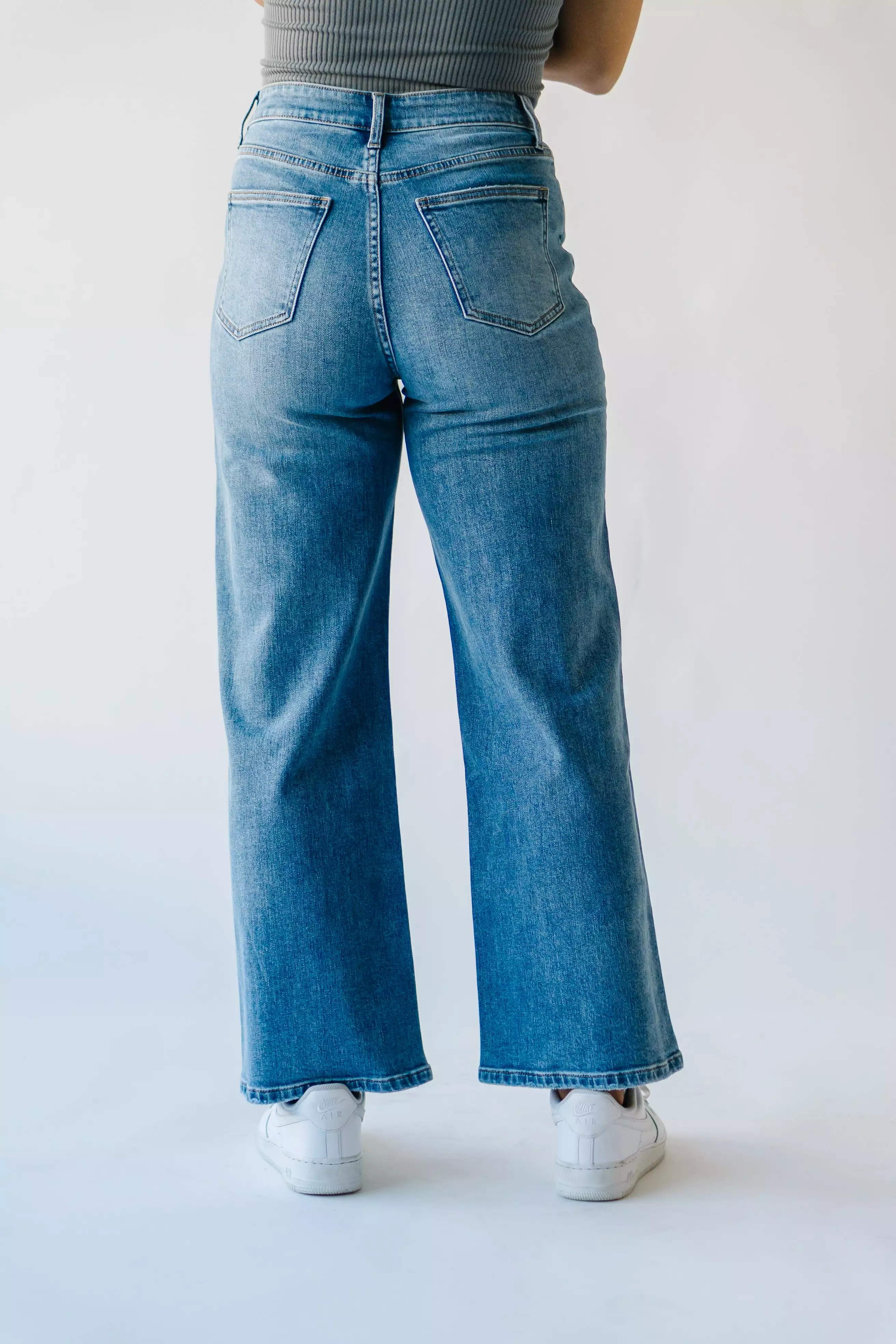 The Cleaned Up Jack Wide Leg Jean in Denim Blue