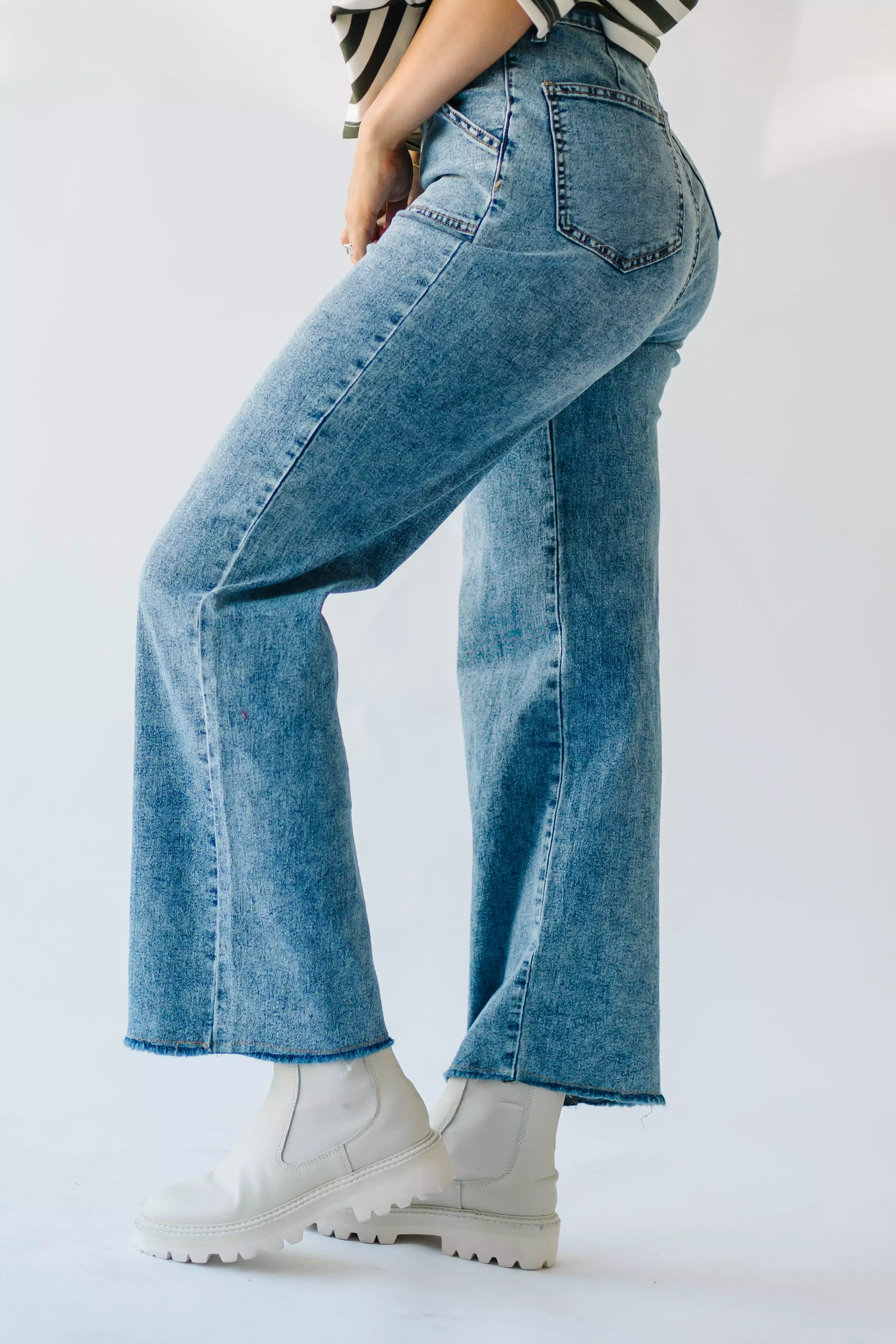 The Moberg Wide Leg Jean in Medium Wash