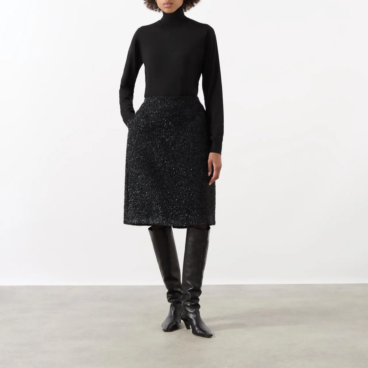 THE ROW Heva Turtleneck Sweater - Black