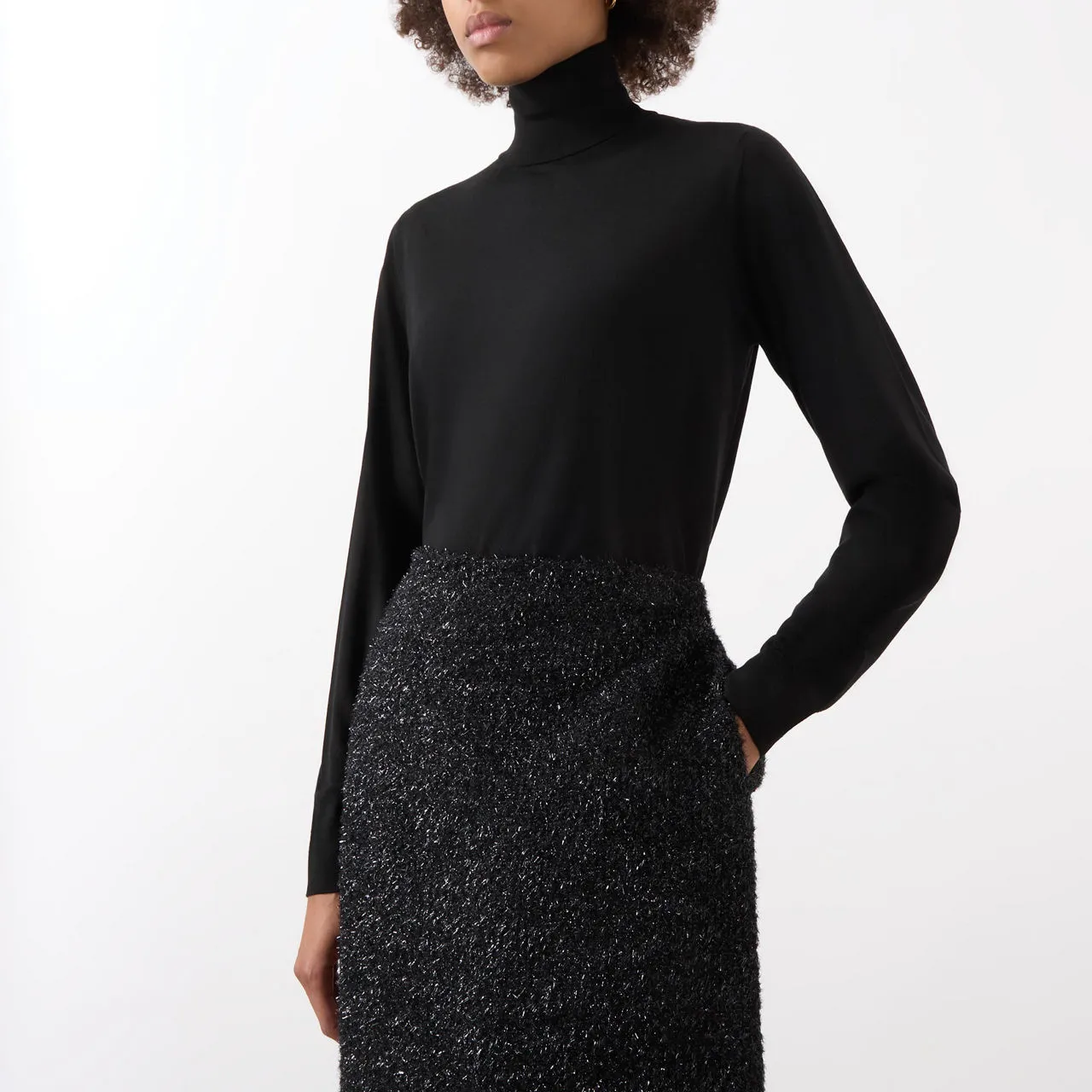 THE ROW Heva Turtleneck Sweater - Black