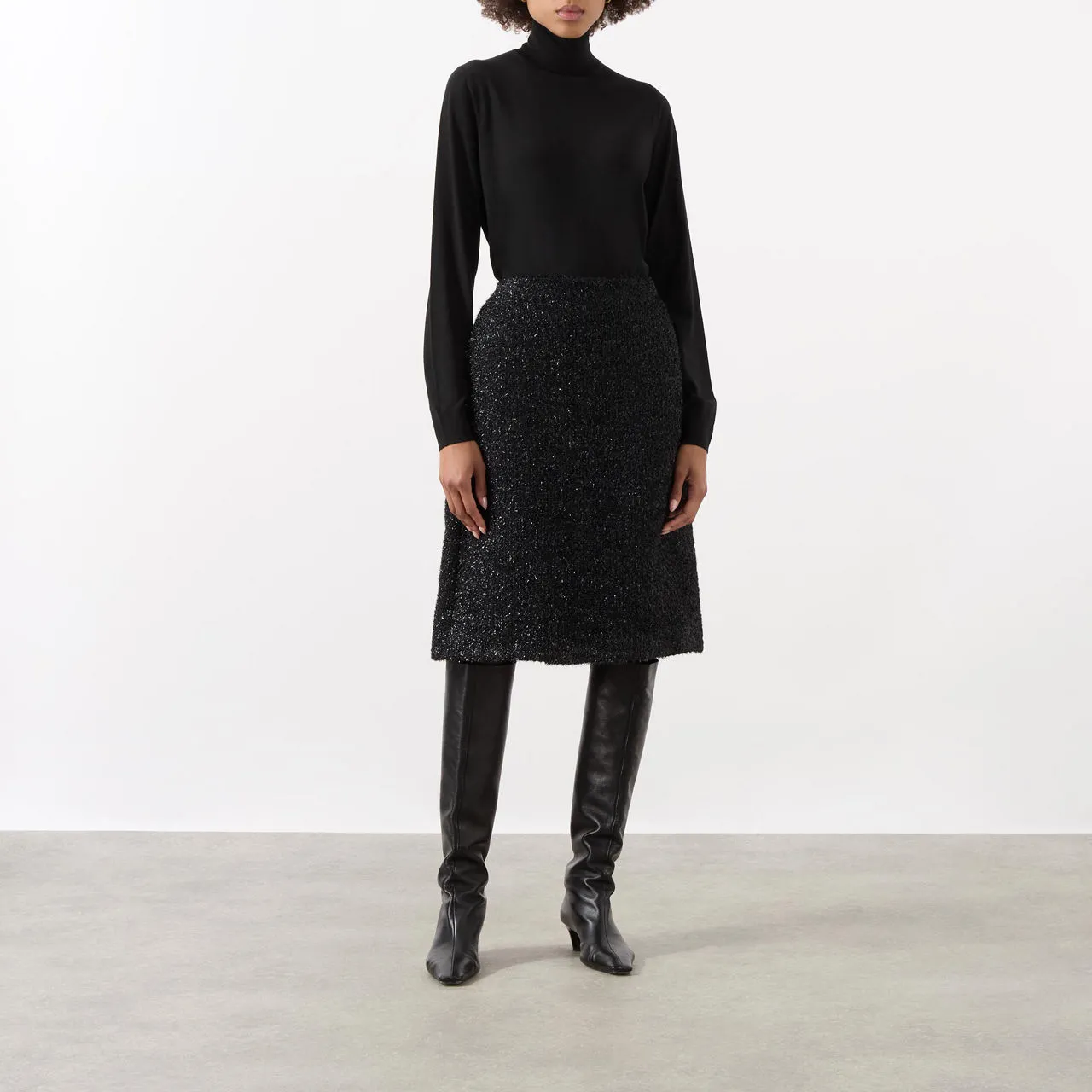 THE ROW Heva Turtleneck Sweater - Black