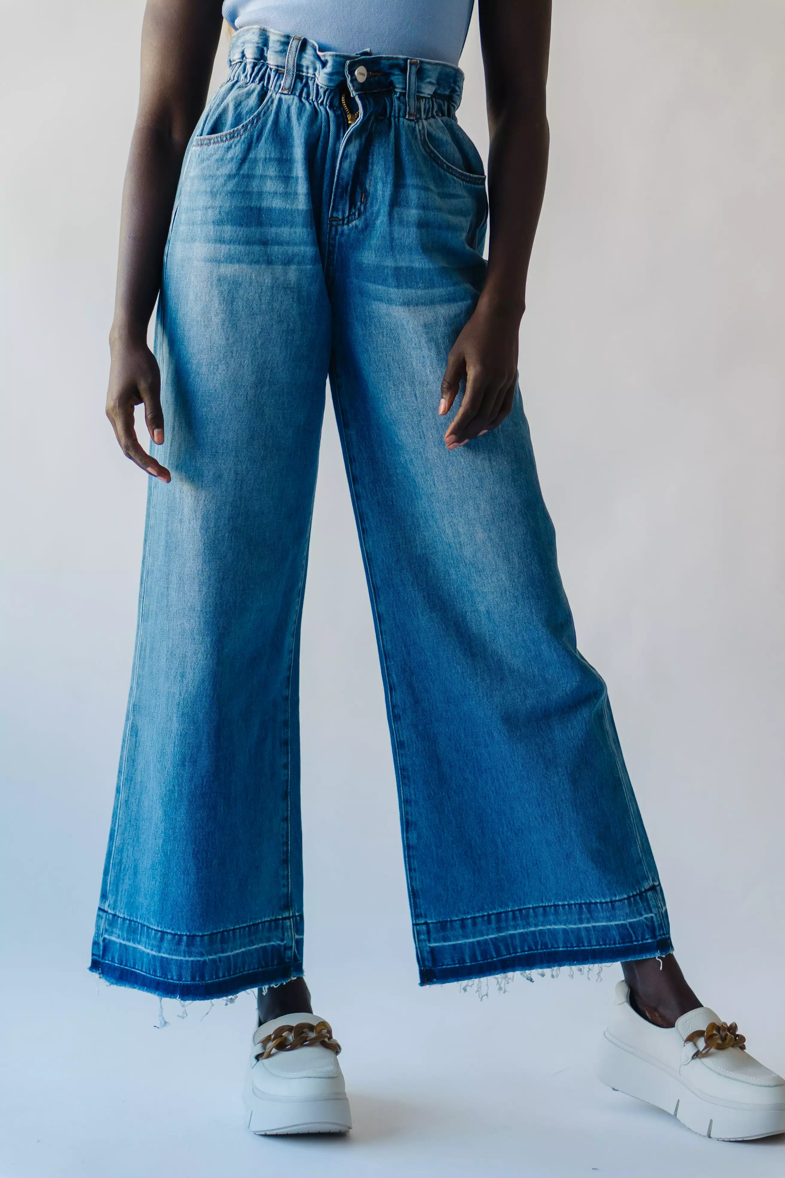 The Sikeston Super High Rise Wide Leg Jean in Medium Blue