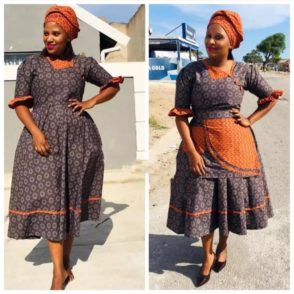 Three Quarter Sleeve Ankara Dress