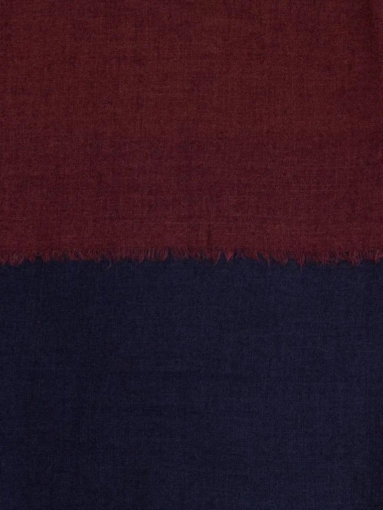 Triple Quadra Scarf Navy Burgundy 