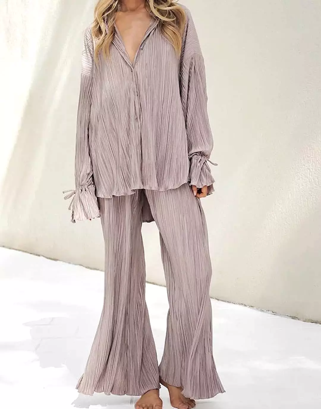 Two Piece Oversized Shirt Pants Set