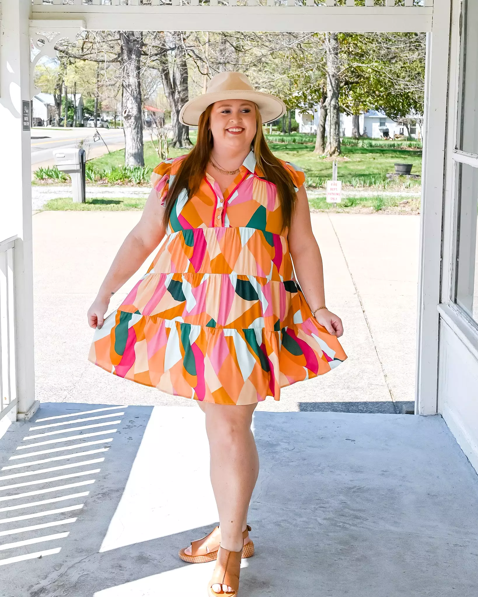 Vibrant Vibes Collared Dress