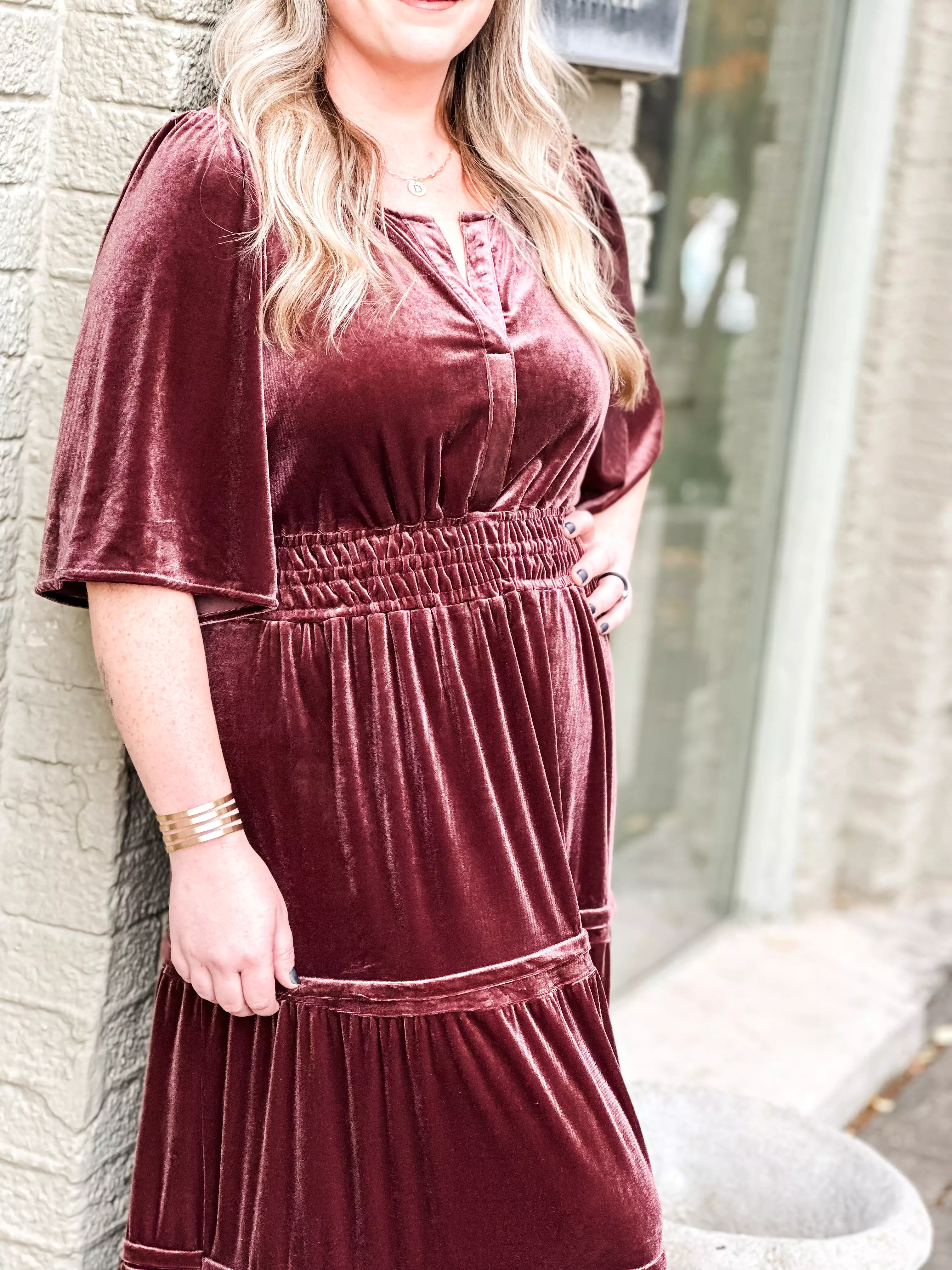 Victoria Velvet Tiered Maxi Dress (S-2X)