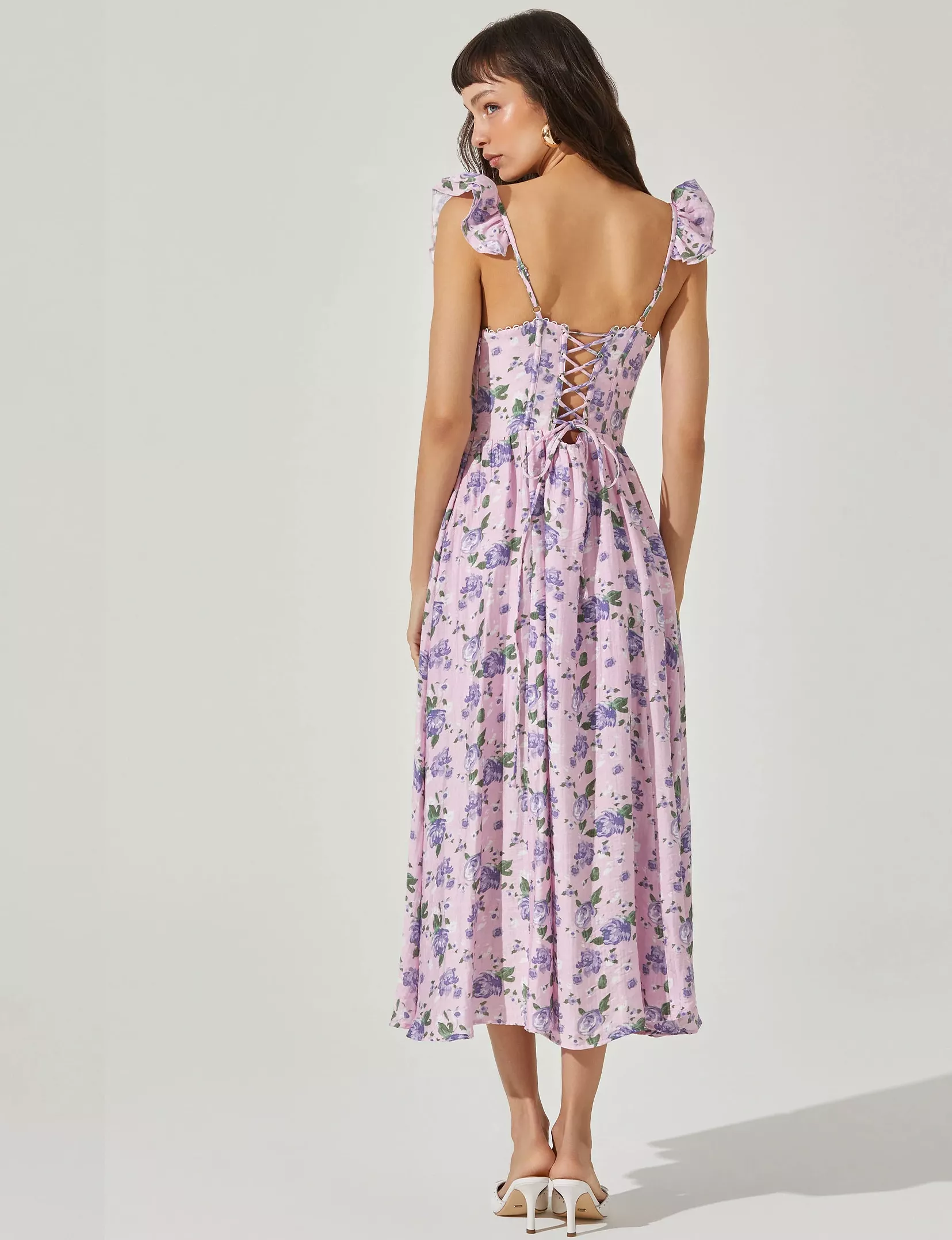 Wedelia Dress, Purple Floral