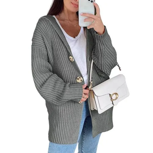 Women's Coat Sweater Long Sleeve Sweaters & Cardigans Streetwear Solid Color