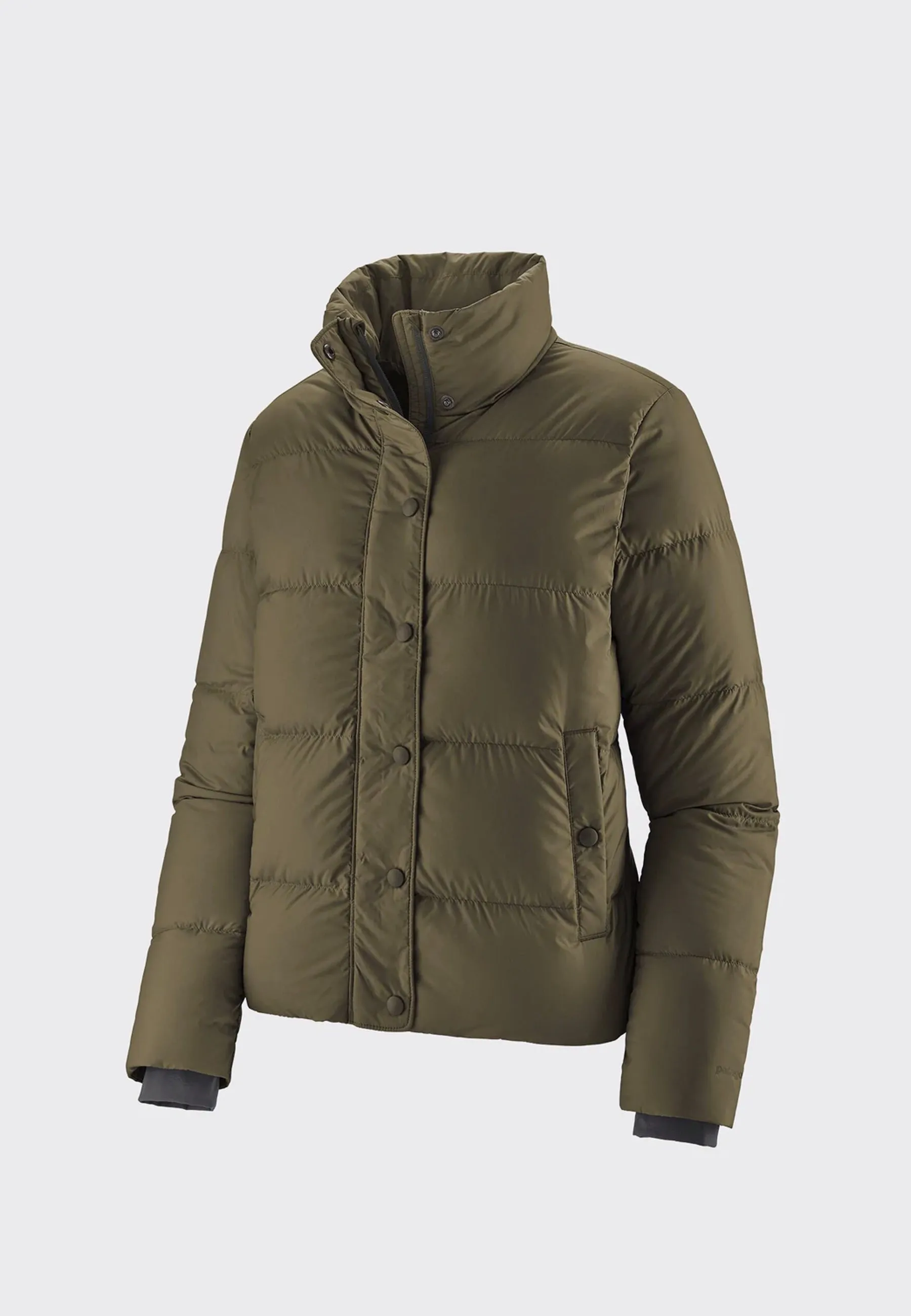 Womens Silent Down Jacket - basin green