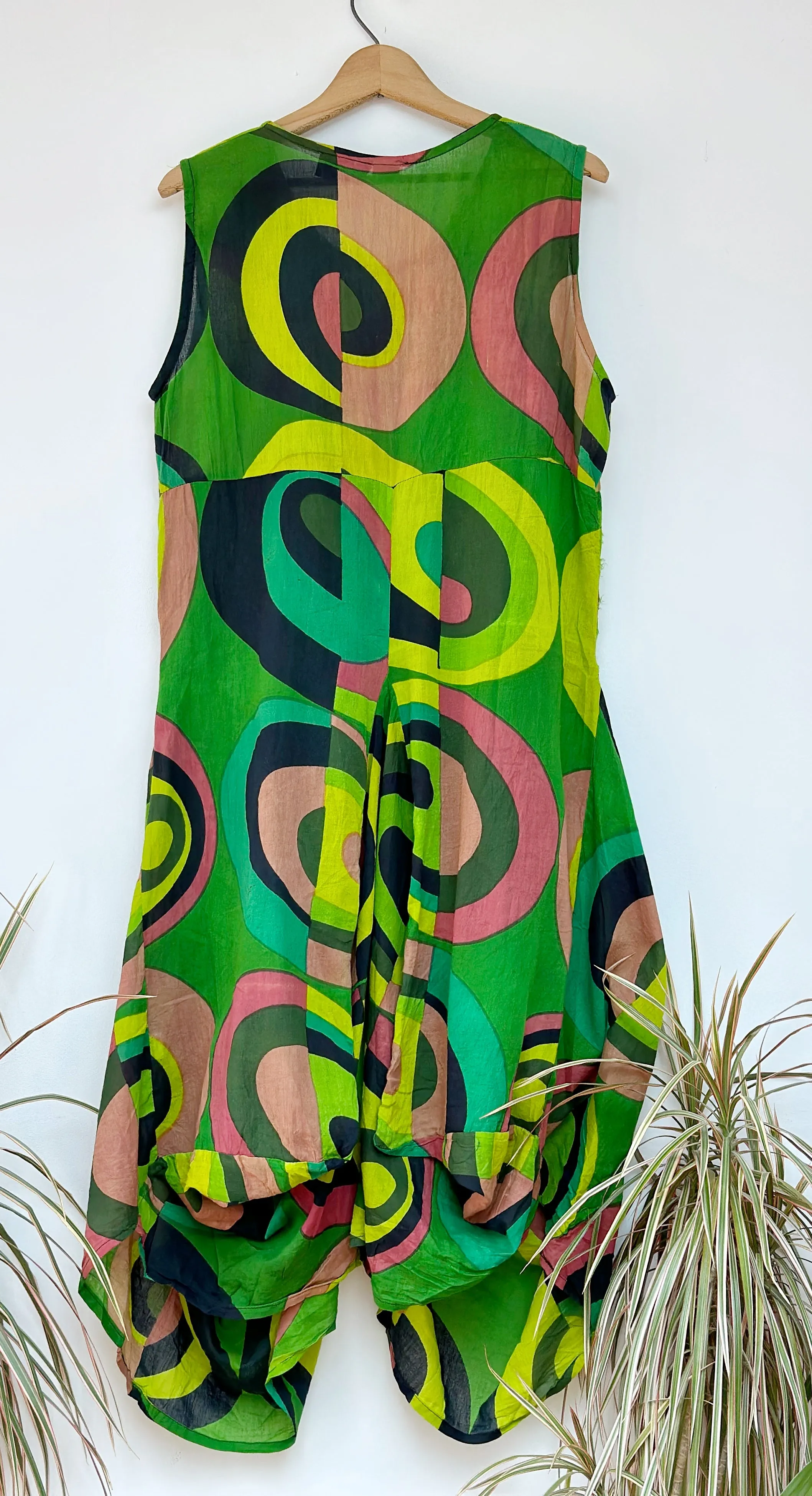 WONDERFUL GREEN ART DRESS / MAXI - REG / PLUS