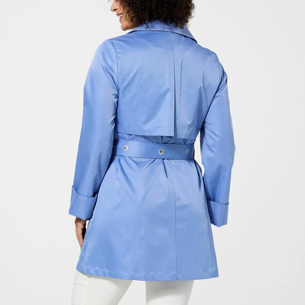      WynneCollection Spring Grommet Trench Coat     