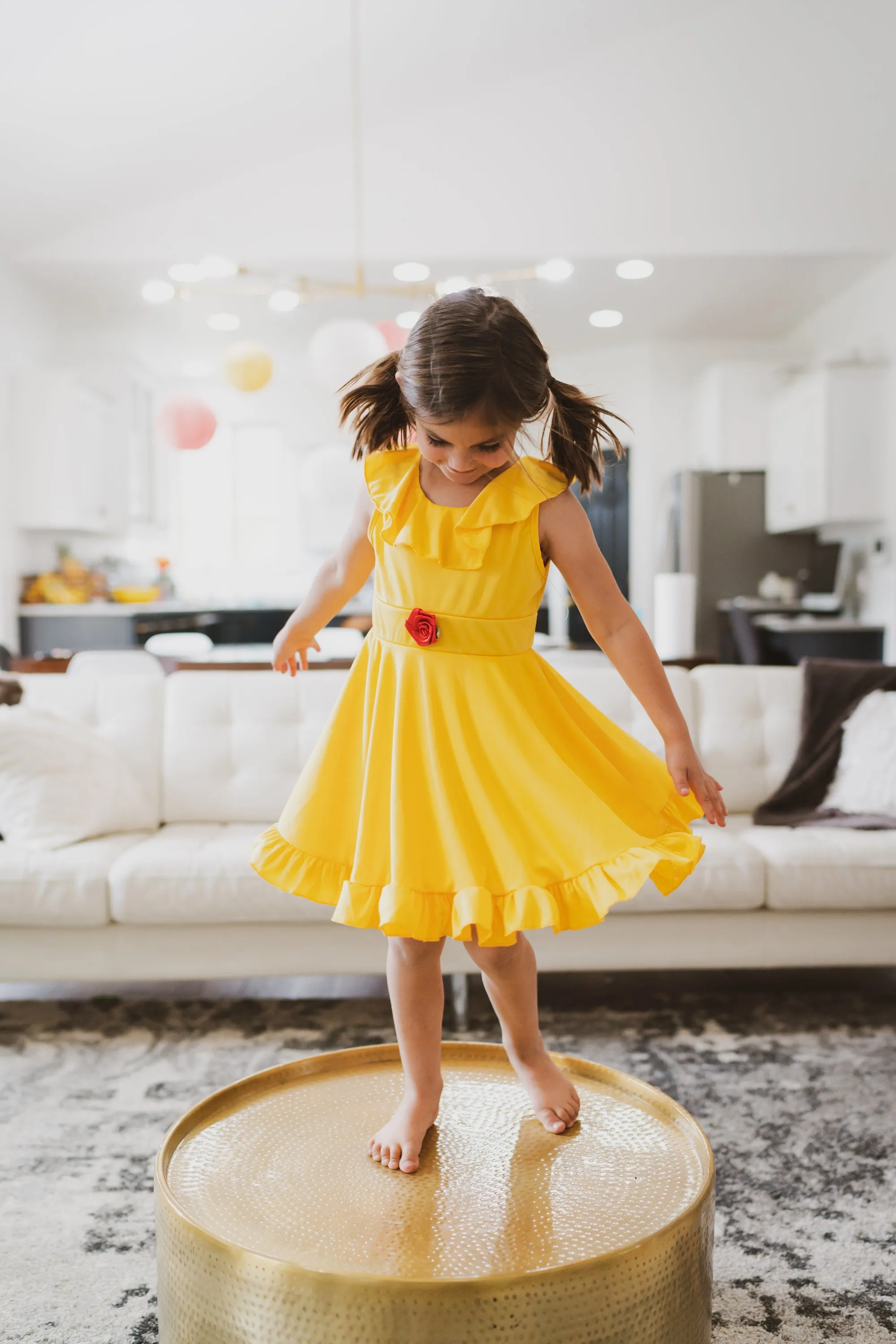 Yellow Beauty Twirl Dress