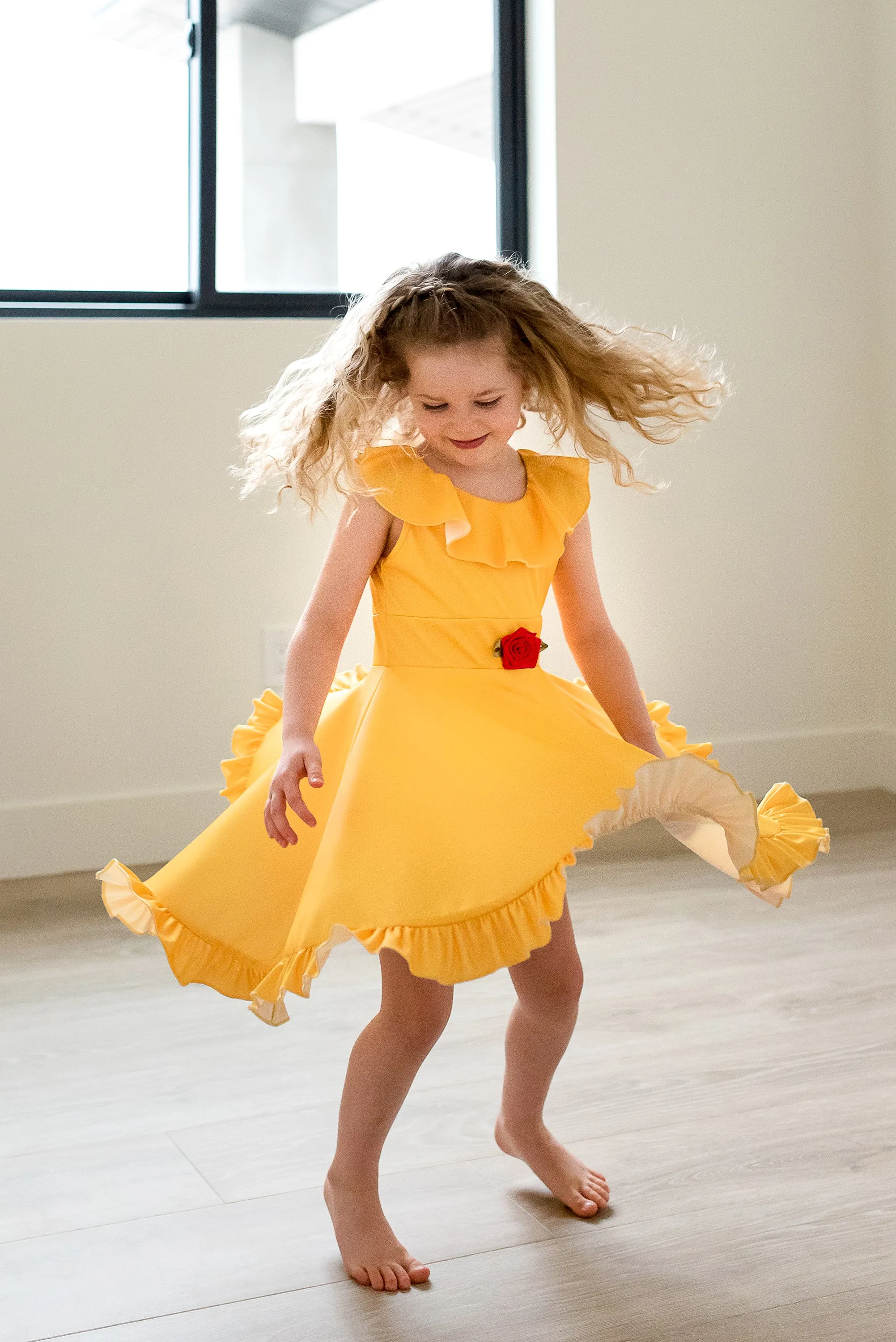 Yellow Beauty Twirl Dress