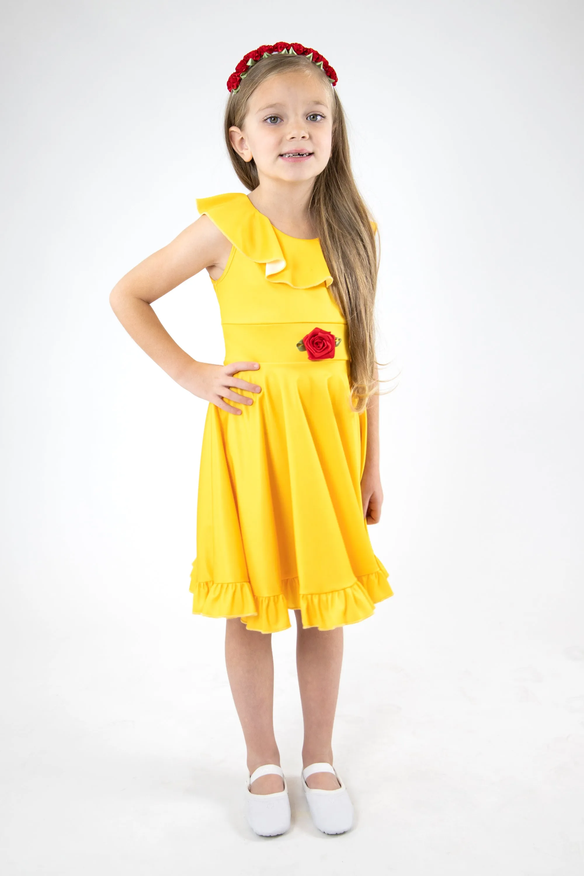 Yellow Beauty Twirl Dress