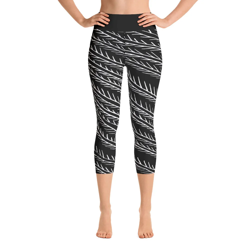 Yoga Capri Leggings The Sunrays in Dancing Plants