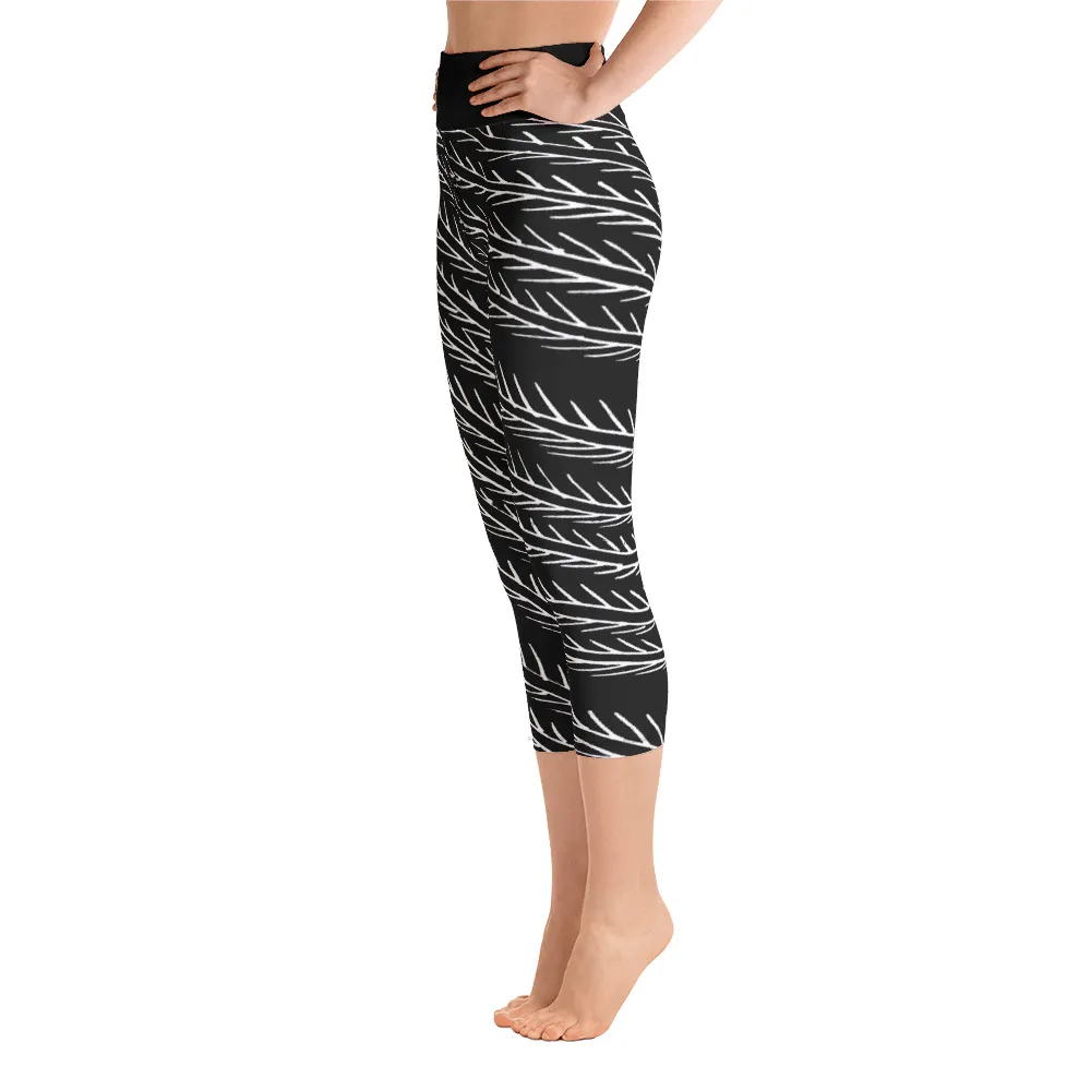 Yoga Capri Leggings The Sunrays in Dancing Plants