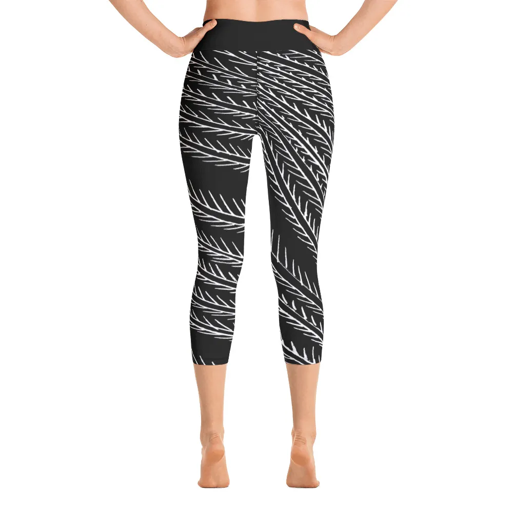 Yoga Capri Leggings The Sunrays in Dancing Plants