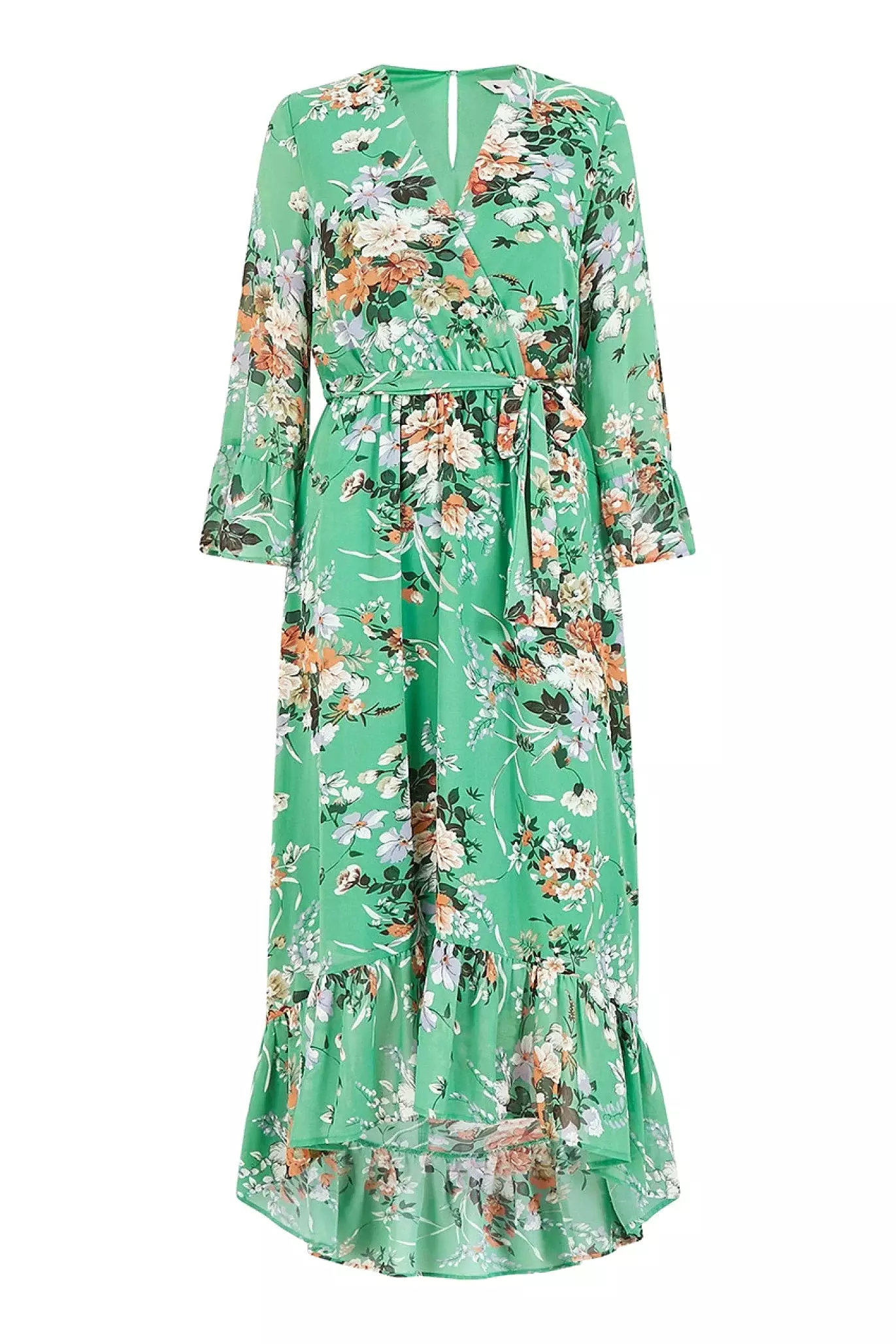 Yumi Green Garden Floral Print Dress