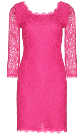 Zarita Lace Dress Fuchsia